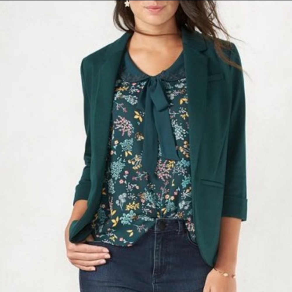 LC Lauren Conrad Blazer, Emerald Green, sz 14